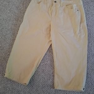 Christopher Banks 3/4 Length Yellow Pants - Size14